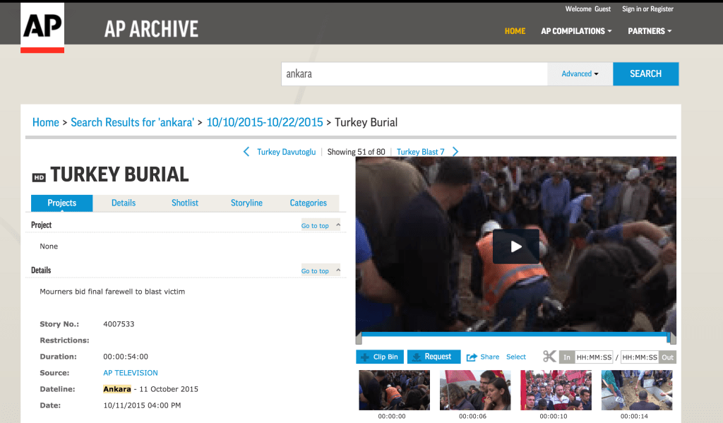 Associated Press TV: Turkey: Ankara&nbsp;Blasts-Burial