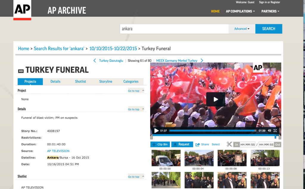 Associated Press TV: Turkey: Ankara&nbsp;Blasts-Funeral