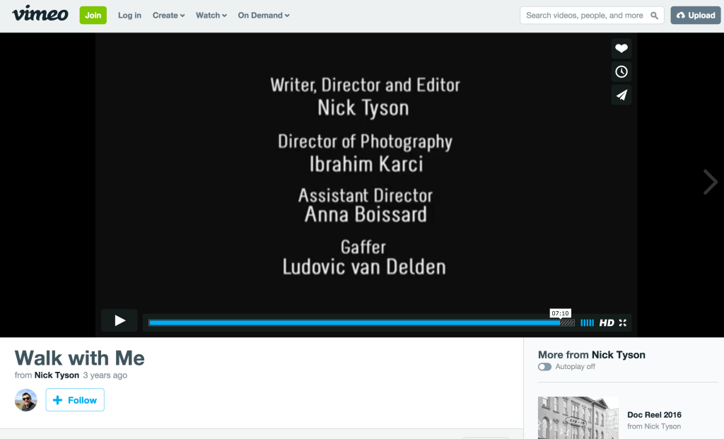 Mockumentary:  Walk with&nbsp;me